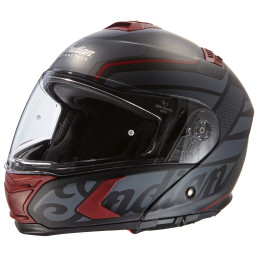 Flip-Up Helmet Matt Black/Red